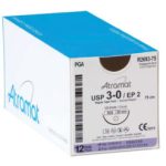 Sutura Atramat Ácido Poliglicolico 1 C/12