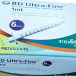 Jeringa Insulina Ultrafine 1ml 31G*6mm BD C/100 PZS