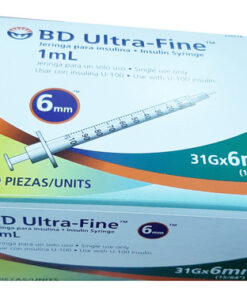Jeringa Insulina Ultrafine 1ml 31G*6mm BD C/100 PZS