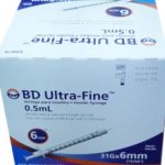 Jeringa Insulina Ultrafine 0.5ml 31G*6mm BD C/100