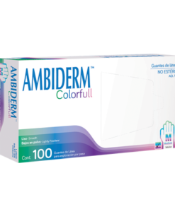 Guante Ambiderm ColorFull C/100 pzs