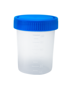 Vaso Recolector Tapa Azul Esteril paquete c/100pzs