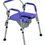 Comodo de aluminio para ducha 4 en 1 plegable con respaldo