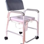 Silla Cómodo Ducha de Aluminio con Ruedas Acojinado