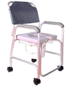 Silla Cómodo Ducha de Aluminio con Ruedas Acojinado