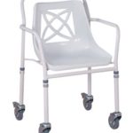Silla Ducha c/Ruedas Asiento Tipo Concha